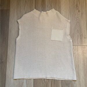 Beige Knit Sweater vest
